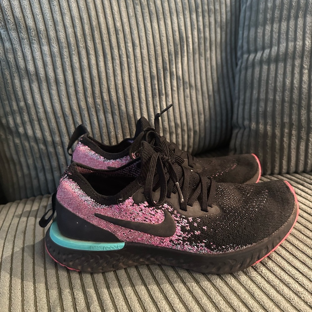 Nike Black and Pink Running Shoes